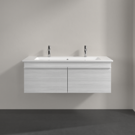 Тумба под раковину Villeroy & Boch Venticello 115,3х50,2 см ДСП/МДФ белое дерево/ручка алюминий белый A93802E8