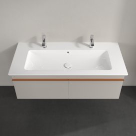 Тумба під раковину Villeroy & Boch Venticello 115,3х50,2 см ДСП м'який сірий/ручка мідь A93805VK