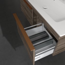 Тумба под раковину Villeroy & Boch Venticello 115,3х50,2 см ДСП каменный дуб/ручка медь A93805RK