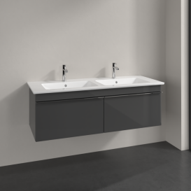 Тумба під раковину Villeroy & Boch Venticello 125,3х50,2 см МДФ глянсовий сірий/ручка хром A93901FP