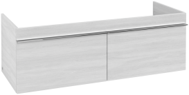 Тумба під раковину Villeroy & Boch Venticello 125,3х50,2 см ДСП/МДФ біле дерево/ручка хром A93901E8