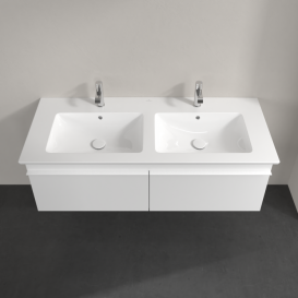 Тумба під раковину Villeroy & Boch Venticello 125,3х50,2 см ДСП/МДФ білий матовий/ручка алюміній білий A93902MS