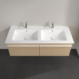 Тумба под раковину Villeroy & Boch Venticello 125,3х50,2 см ДСП северный дуб/ручка алюминий белый A93902VJ