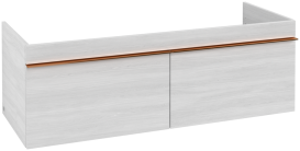 Тумба под раковину Villeroy & Boch Venticello 125,3х50,2 см ДСП/МДФ белое дерево/ручка медь A93905E8