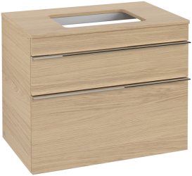Тумба під раковину Villeroy & Boch Venticello 75,7х50,2 см ДСП північний дуб/ручка хром A94001VJ