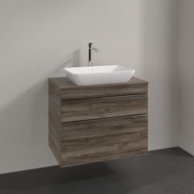 Тумба під раковину Villeroy & Boch Venticello 75,7х50,2 см ДСП кам'яний дуб/ручка хром A94001RK