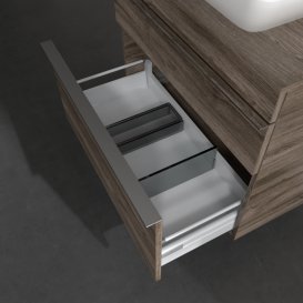 Тумба під раковину Villeroy & Boch Venticello 75,7х50,2 см ДСП кам'яний дуб/ручка хром A94001RK