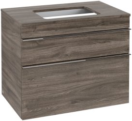 Тумба під раковину Villeroy & Boch Venticello 75,7х50,2 см ДСП кам'яний дуб/ручка хром A94001RK