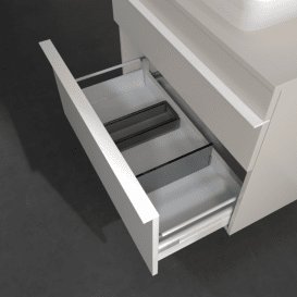 Тумба под раковину Villeroy & Boch Venticello 75,7х50,2 см ДСП мягкий серый/ручка алюминий белый A94002VK