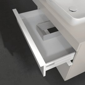 Тумба под раковину Villeroy & Boch Venticello 75,7х50,2 см ДСП мягкий серый/ручка алюминий белый A94002VK