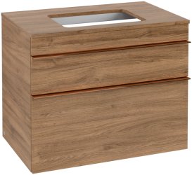 Тумба під раковину Villeroy & Boch Venticello 75,7х50,2 см ДСП дуб канзас/ручка мідь A94005RH