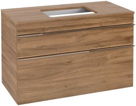 Тумба под раковину Villeroy & Boch Venticello 95,7х50,2 см ДСП дуб канзас/ручка хром A94101RH