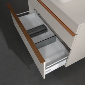 Тумба під раковину Villeroy & Boch Venticello 95,7х50,2 см ДСП м'який сірий/ручка мідь A94105VK