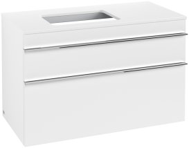 Тумба под раковину Villeroy & Boch Venticello 95,7х50,2 см ДСП/МДФ белый матовый/ручка хром A94201MS
