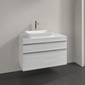 Тумба під раковину Villeroy & Boch Venticello 95,7х50,2 см ДСП/МДФ біле дерево/ручка хром A94201E8