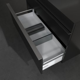 Тумба под раковину Villeroy & Boch Venticello 95,7х50,2 см МДФ черный матовый лак/ручка хром A94201PD