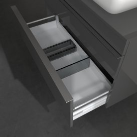 Тумба под раковину Villeroy & Boch Venticello 95,7х50,2 см МДФ глянцевый серый/ручка хром A94301FP