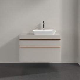 Тумба под раковину Villeroy & Boch Venticello 95,7х50,2 см ДСП мягкий серый/ручка медь A94305VK