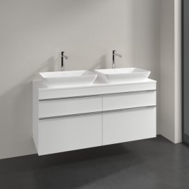 Тумба під раковину Villeroy & Boch Venticello 125,7х50,2 см ДСП/МДФ білий матовий/ручка хром A94401MS