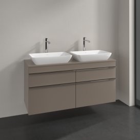 Тумба під раковину Villeroy & Boch Venticello 125,7х50,2 см ДСП трюфель сірий/ручка хром A94401VG