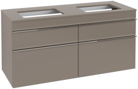 Тумба під раковину Villeroy & Boch Venticello 125,7х50,2 см ДСП трюфель сірий/ручка хром A94401VG