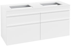 Тумба под раковину Villeroy & Boch Venticello 125,7х50,2 см ДСП/МДФ белый матовый/ручка алюминий белый A94402MS