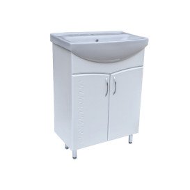 Тумба под раковину Vivia Алекса Д2 60х29 см комбинируется с раковиной Церсания 60 МДФ/ДСП белый А0053376