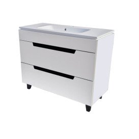 Тумба под раковину Vivia Poli Ш2 100х42 см комбинируется с раковиной Frate 100 МДФ/ДСП сливочный браш А0051132