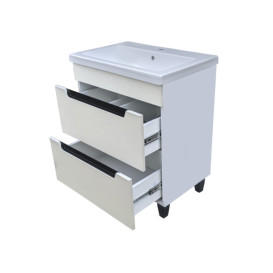 Тумба під раковину Vivia Poli Ш2 60х42 см комбінується з раковинами Como 60/Cers 60 МДФ/ДСП браш вершковий А0051130