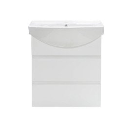 Тумба под раковину Vivia Соло Ш2 55х31 см комбинируется с раковиной Церсания 55 МДФ/ДСП белый А0050442