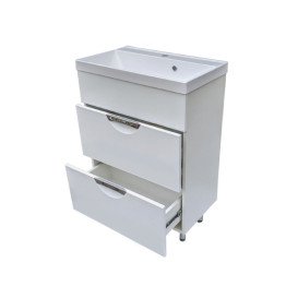 Тумба під раковину Vivia Соната Ш2 60х33 см комбінується з раковиною Idea 60 МДФ/ДСП білий А0054114