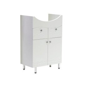 Тумба під раковину Vivia Хвиля Д2Ш2 55х31 см комбінується з раковинами Ізео/Церсанія 55 МДФ/ДСП білий А0020167