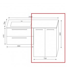 Тумба под стиральную машину Marsan Oscar 720 МДФ черный Oscar720черный