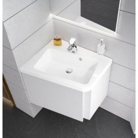 Тумба под угловую раковину подвесная Ravak 10° SD 650 L ДСП/МДФ белый глянец X000000745