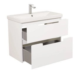 Тумба подвесная Аквародос Инфинити 80 см с раковиной Elite ДСП/МДФ белый АР000041825