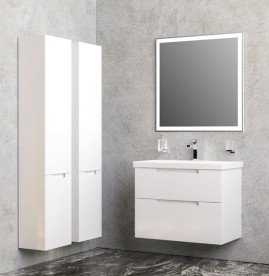 Тумба подвесная Аквародос Инфинити 80 см с раковиной Elite ДСП/МДФ белый АР000041825