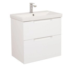 Тумба подвесная Аквародос Инфинити 80 см с раковиной Elite ДСП/МДФ белый АР000041825