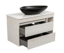 Тумба подвесная Аквародос Шельф 100 см со столешницей Loft-Iron и раковиной Olive ДСП нордленд АР000085191