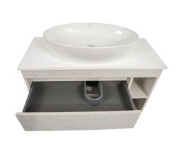 Тумба подвесная Аквародос Шельф 100 см со столешницей Loft-Iron и раковиной One ДСП нордленд АР000085181