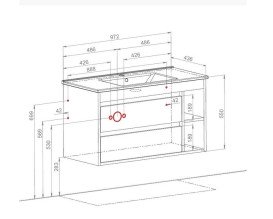 Тумба подвесная Аквародос Шельф 100 см со столешницей Loft-Iron и раковиной One ДСП нордленд АР000085181