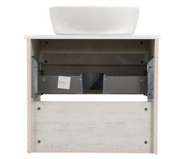 Тумба підвісна Аквародос Шельф 65 см зі стільницею Loft-Iron та раковиною One ДСП нордленд АР000085177