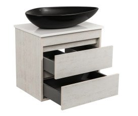 Тумба подвесная Аквародос Шельф 65 см со столешницей Loft-Iron и раковиной Olive ДСП нордленд АР000085193