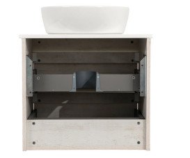 Тумба підвісна Аквародос Шельф 65 см зі стільницею Loft-Iron та раковиною One ДСП нордленд АР000085178