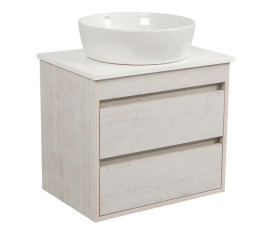 Тумба підвісна Аквародос Шельф 65 см зі стільницею Loft-Iron та раковиною One ДСП нордленд АР000085178