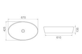 Тумба підвісна Аквародос Шельф 65 см зі стільницею Loft-Iron та раковиною One ДСП нордленд АР000085183