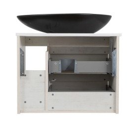 Тумба підвісна Аквародос Шельф 75 см зі стільницею Loft-Iron та раковиною Olive ДСП нордленд АР000085194