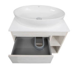 Тумба підвісна Аквародос Шельф 75 см зі стільницею Loft-Iron та раковиною One ДСП нордленд АР000085184