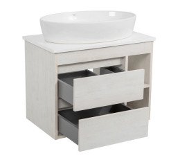 Тумба підвісна Аквародос Шельф 85 см зі стільницею Loft-Iron та раковиною One ДСП нордленд АР000085185