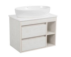 Тумба підвісна Аквародос Шельф 85 см зі стільницею Loft-Iron та раковиною One ДСП нордленд АР000085185