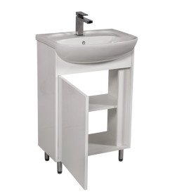 Тумба підлогова Аквародос Терра 55 см із раковиною Нова ДСП/МДФ білий АР000032723